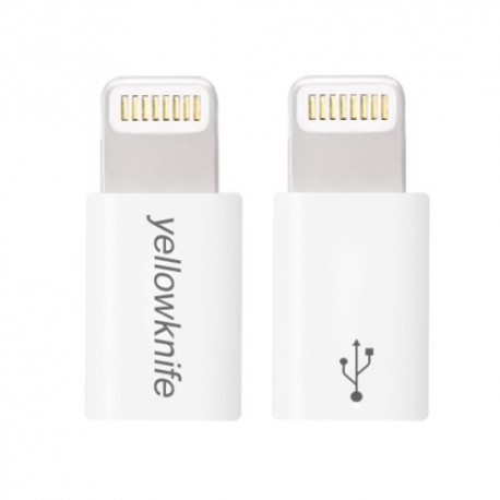 Apple iPhone iPad iPod YELLOWKNIFE Micro USB Female til Lightning 8PIN Male Hvid