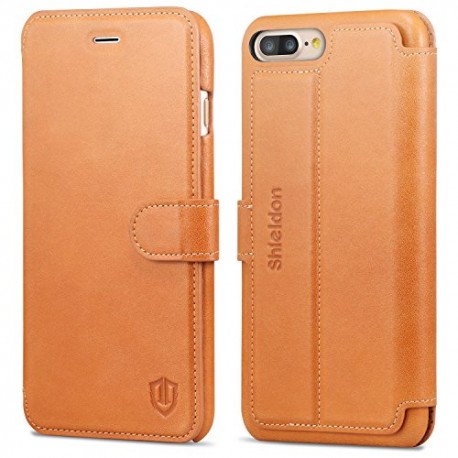 Apple iPhone 7 Læder SHIELDON Pung Brun