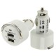 3.1A og 2 x USB Biloplader med Udtrækshåndtag til iPhone 5S/5C/5, iPhone 4 & 4S, iPhone 3GS/3G, iPod Touch, iPad/iPad 2 - HVID