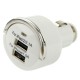 3.1A og 2 x USB Biloplader med Udtrækshåndtag til iPhone 5S/5C/5, iPhone 4 & 4S, iPhone 3GS/3G, iPod Touch, iPad/iPad 2 - HVID