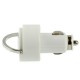 3.1A og 2 x USB Biloplader med Udtrækshåndtag til iPhone 5S/5C/5, iPhone 4 & 4S, iPhone 3GS/3G, iPod Touch, iPad/iPad 2 - HVID