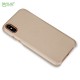 Apple iPhone X LENUO Plastik Læder Look Cover Guld