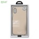 Apple iPhone X LENUO Plastik Læder Look Cover Guld
