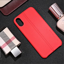 Apple iPhone X USAMS JOE Smart Læder Cover Rød