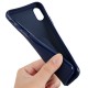 Apple iPhone X SULADA TPU  Indbygget Magnetisk Holder Metal Cover Blå