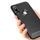 Apple iPhone X USAMS Muze Anti-fingeraftryk TPU Bagcover Sort