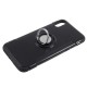 Apple iPhone X Hybird/ TPU Cover Med 360 Grader Telefon Holder Ring Sort