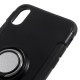 Apple iPhone X Hybird/ TPU Cover Med 360 Grader Telefon Holder Ring Sort