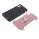 Apple iPhone X Hybird/ TPU Cover Med 360 Grader Telefon Holder Ring Roseguld
