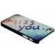 QYG - Miss You - Høj Kvalitet Plastik Cover  til iPhone 5/5S