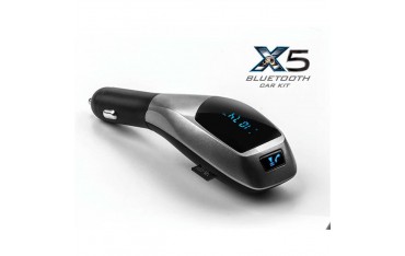 X5 Smart Håndfri Bluetooth Bil Kit m Microfon TF kort og USB