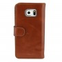 Samsung Galaxy S6 Edge VALENTA Classic Luxe Læder Cover Brun