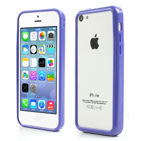Plastik Bumper med knapper til iPhone 5 - BLÅ
