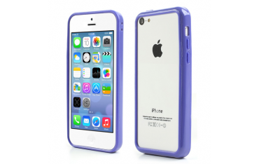 iPhone SE 5S 5 Plastik Bumper med knapper Lilla