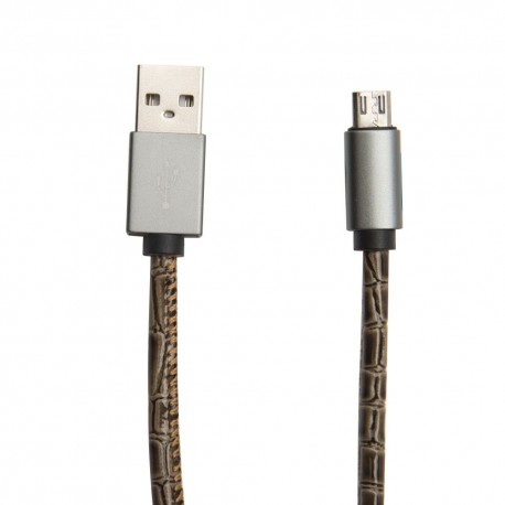 MicroUSB Datakabel 1,2 m Slangeskind - Sort