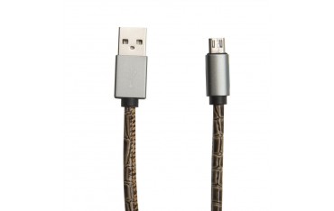 Micro USB Datakabel 1,2 M Slangeskind - Brun