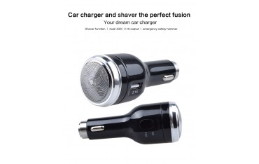 3 i 1 Multifunktional Shaver Sikkerhed Hammer USB Biloplader