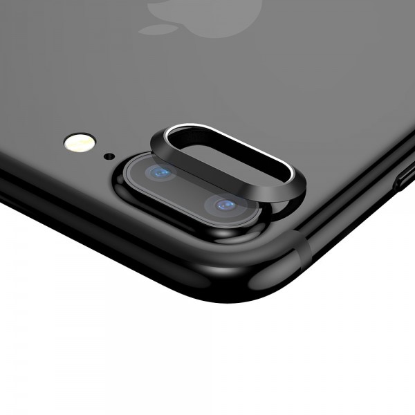 iPhone 7 Plus BASEUS Bagkameralinse Alu Beskyttelses Ring - Sort