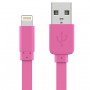 Fladt 8 PIN USB Lightning Datakabel - 1 M - Orange