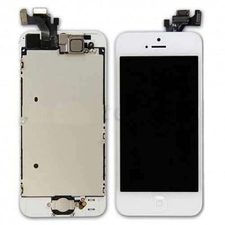 Original(OEM)iPhone 5 Touch Glas & LCD Skærm (8 i 1) - Hvid