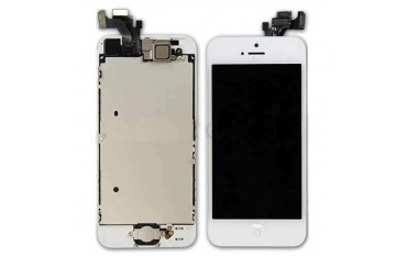iPhone 5 Touch LCD Glas med Alu Bagplade (8-i-1) Grade A+ Hvid