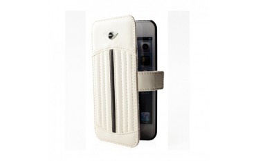 iPhone SE / 5S / 5 MINI COOPER Original Læder Etui - Hvid