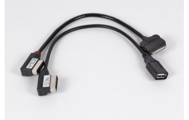 Audi Original Adapterkabel Sæt iPod® & iPhone® m Authentication Chip & USB til Audi Music Interface 4F0051510S