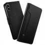 iPhone XS Læder Etui med Kortholder - Sort