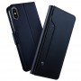 iPhone XS Læder Etui med Kortholder - Mørk blå