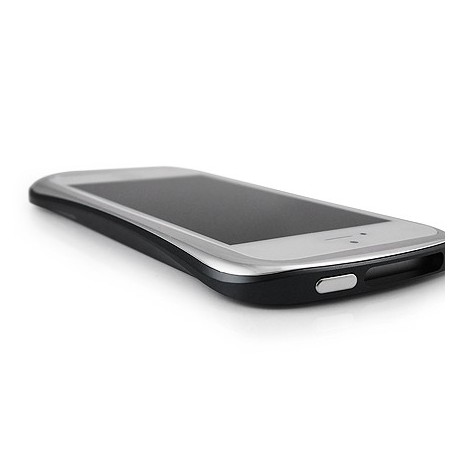 DRACO ELEGANCE ALUMINUM BUMPER til iPhone 5/5S - SØLV/SORT