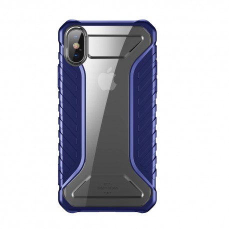 iPhone XS  BASEUS Michelin Series Silicone Cover - Blå