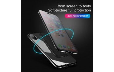 iPhone XS BASEUS TPU Cover Glas Surface  - Sort