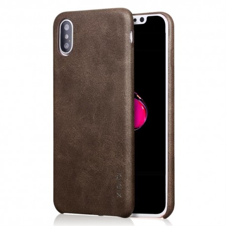 iPhone XS Max X-LEVEL Vintage Læder Cover - Brun