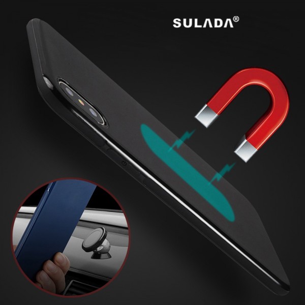 iPhone XS MAX SULADA Magnetisk TPU Cover - Sort