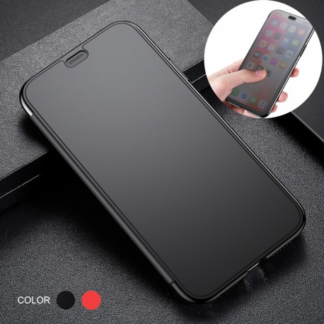 iPhone XS MAX BASEUS TPU Cover Glas Surface - Sort