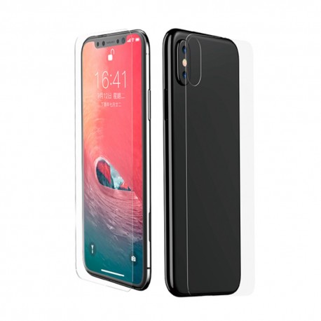 iPhone XS MAX BASEUS 0.3mm Beskyttelsesgals Sæt - Gennemsigtig