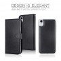 iPhone XR Magnetisk Læder Cover Etui - Sort