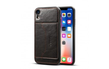 iPhone XR Crazy Horse Læder Cover - Sort