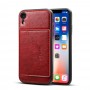 iPhone XR Crazy Horse Læder Cover - Rød