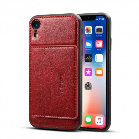 iPhone XR Crazy Horse Læder Cover - Rød