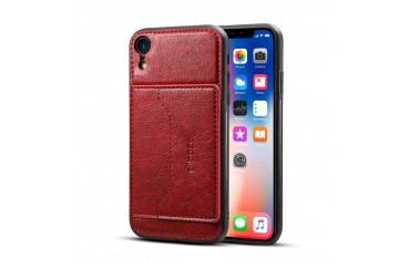 iPhone XR Crazy Horse Læder Cover - Rød