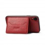 iPhone XR Crazy Horse Læder Cover - Rød