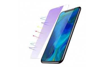 iPhone 11 / XR BASEUS 0.15mm Anti-Bluelight Beskyttelsesglas - Gennemsigtig