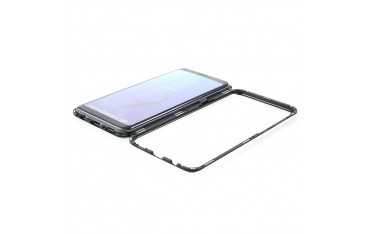 Samsung Galaxy S9 Glas Cover med Magnetisk Ramme - Sort