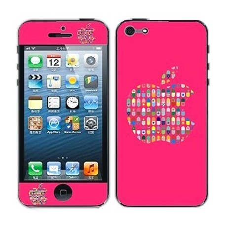 Red Apple - Color Shining & Krystal Beskyttende Skin Sticker til iPhone 5