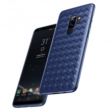 Samsung Galaxy S9+ BASEUS BV Woven Texture Soft TPU Cover - Blå