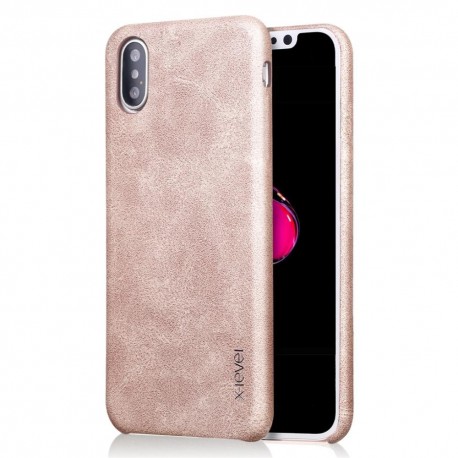 iPhone XS Max X-LEVEL Vintage Læder Cover Guld