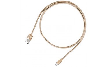 SILVERCREST Micro USB Datakabel 1 M - NYLON BRAIDED - Guld