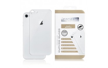 iPhone 8 Curved Silicate Glass - Beskyttelsesglas til Bagsiden - Silver