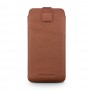 QIALINO Universal Smartphone Ægte Læder Sleeve - XXL - Brun